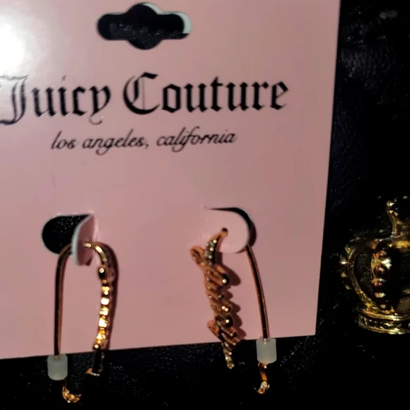 JUICY COUTURE SAFETY PIN EARRINGS - Picture 4 of 4